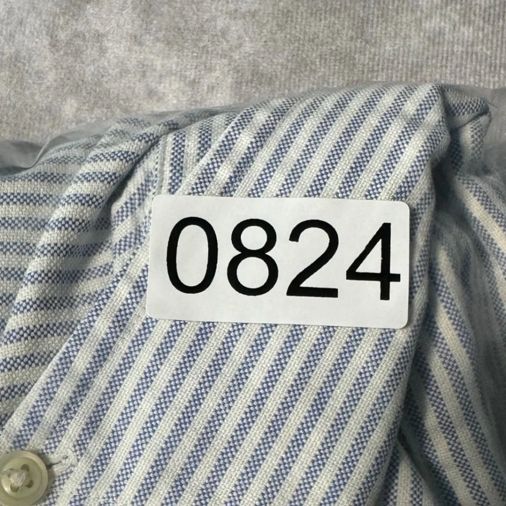 Polo Ralph Lauren Mens Classic Fit Striped Oxford Button Down Shirt Blue White